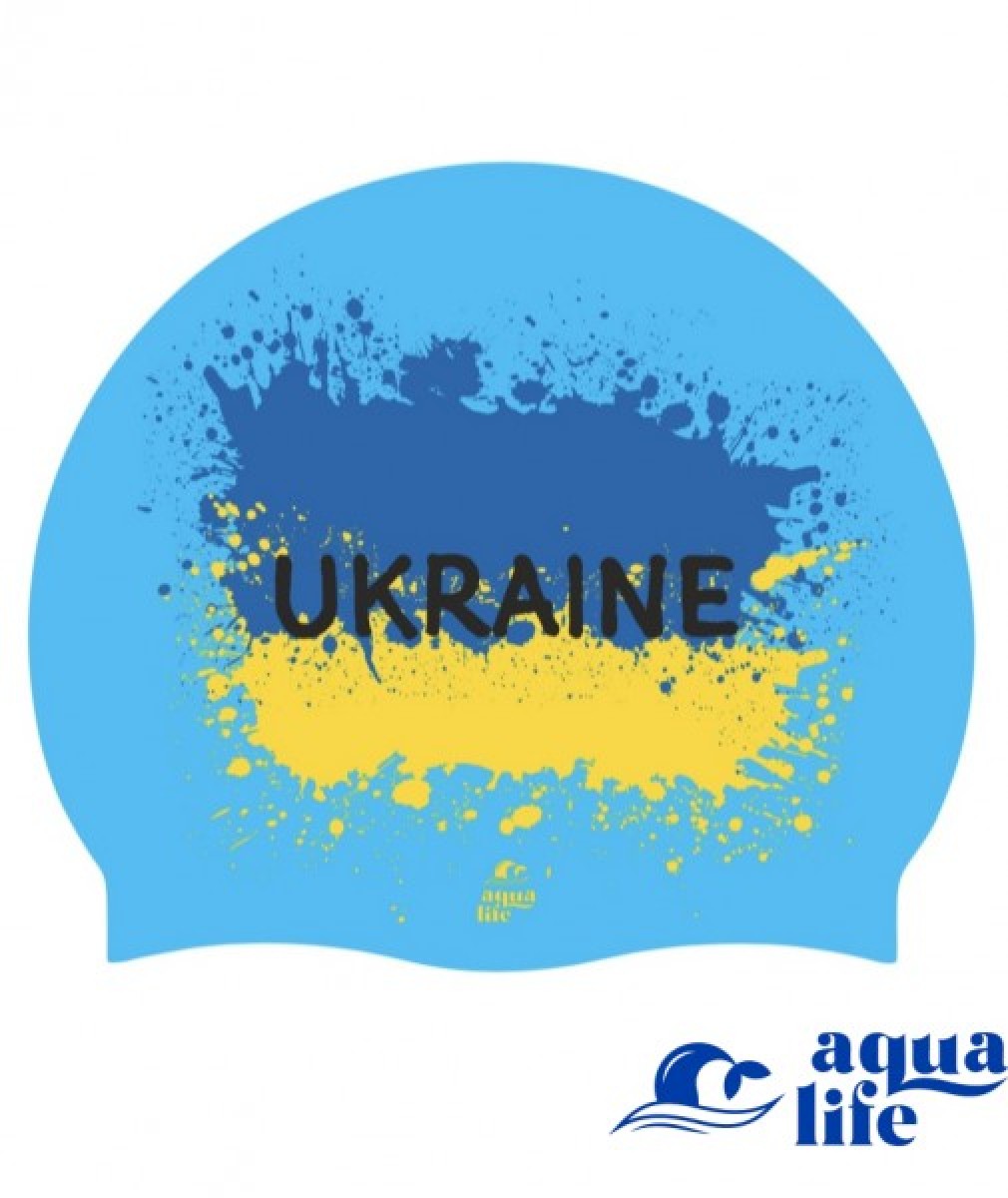 AQUA-Life Шапочка Ukraine (Украина) голубого цвета картинка 1478 Шапочка Ukraine (Украина) голубого цвета AQUA-Life картинка 1478