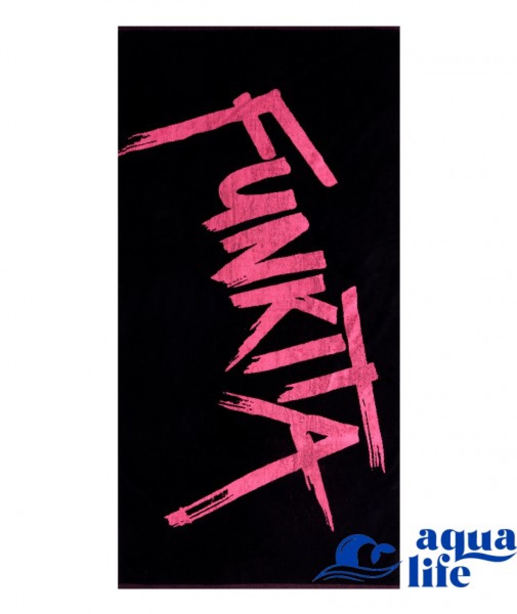 полотенце Cotton Jacquard Towel Tagged Black Funkita картинка 2574