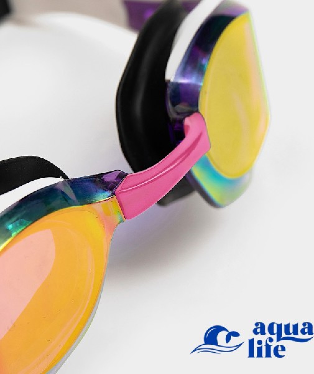очки для плавания Cobra Edge Swipe Mirror Violet-white-black Arena картинка 3297 3