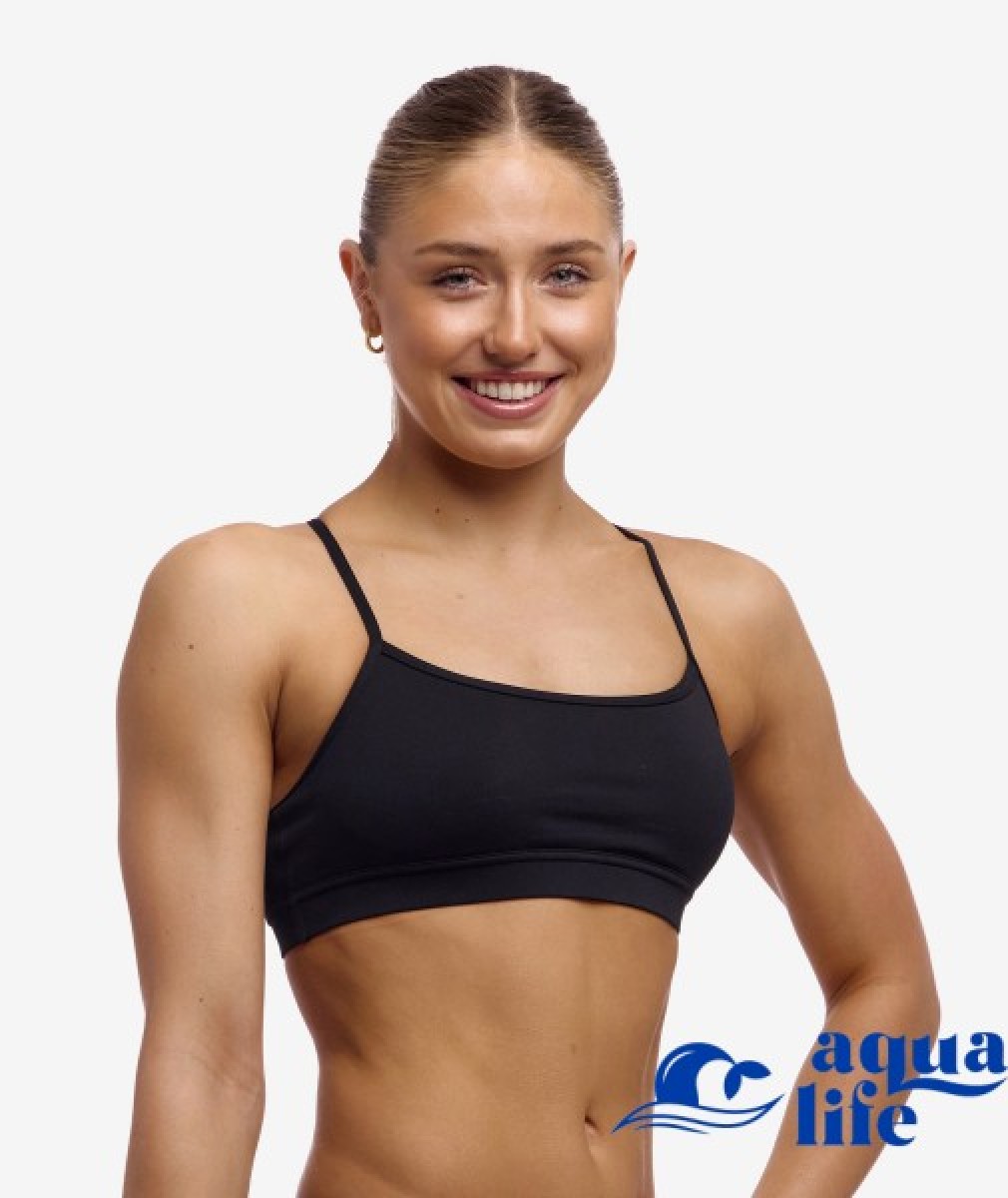 раздельный купальник Still Black swim crop Funkita картинка 3683 1