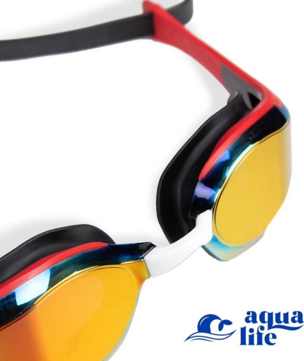 очки для плавания COBRA EDGE SWIPE MIRROR gold-red Arena картинка 3716 4