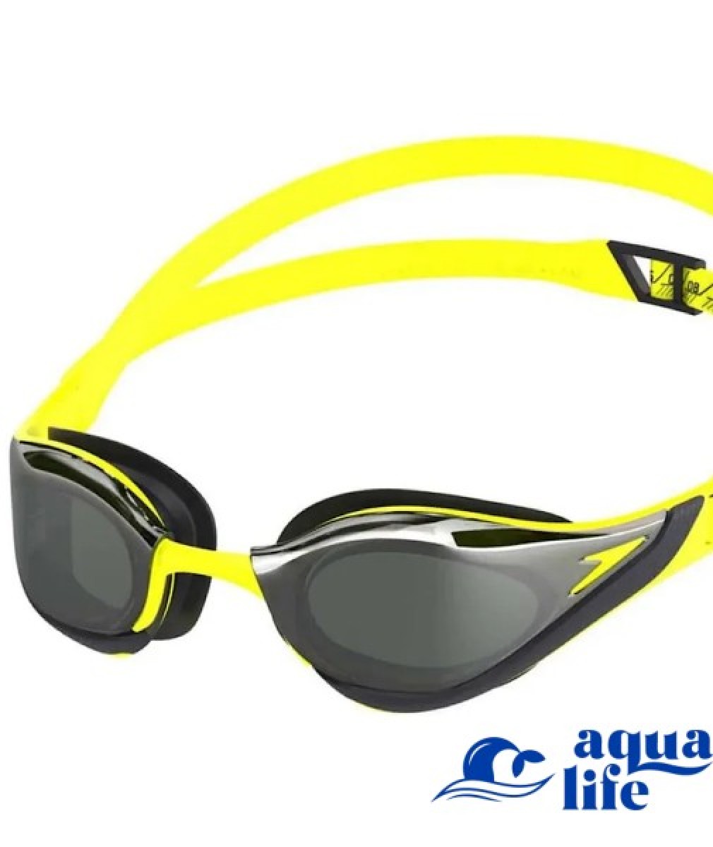 очки для плавания Fastskin Pure Focus Mirror - Hyper Yellow-Smoke-Silver Mirror Speedo картинка 3723 1