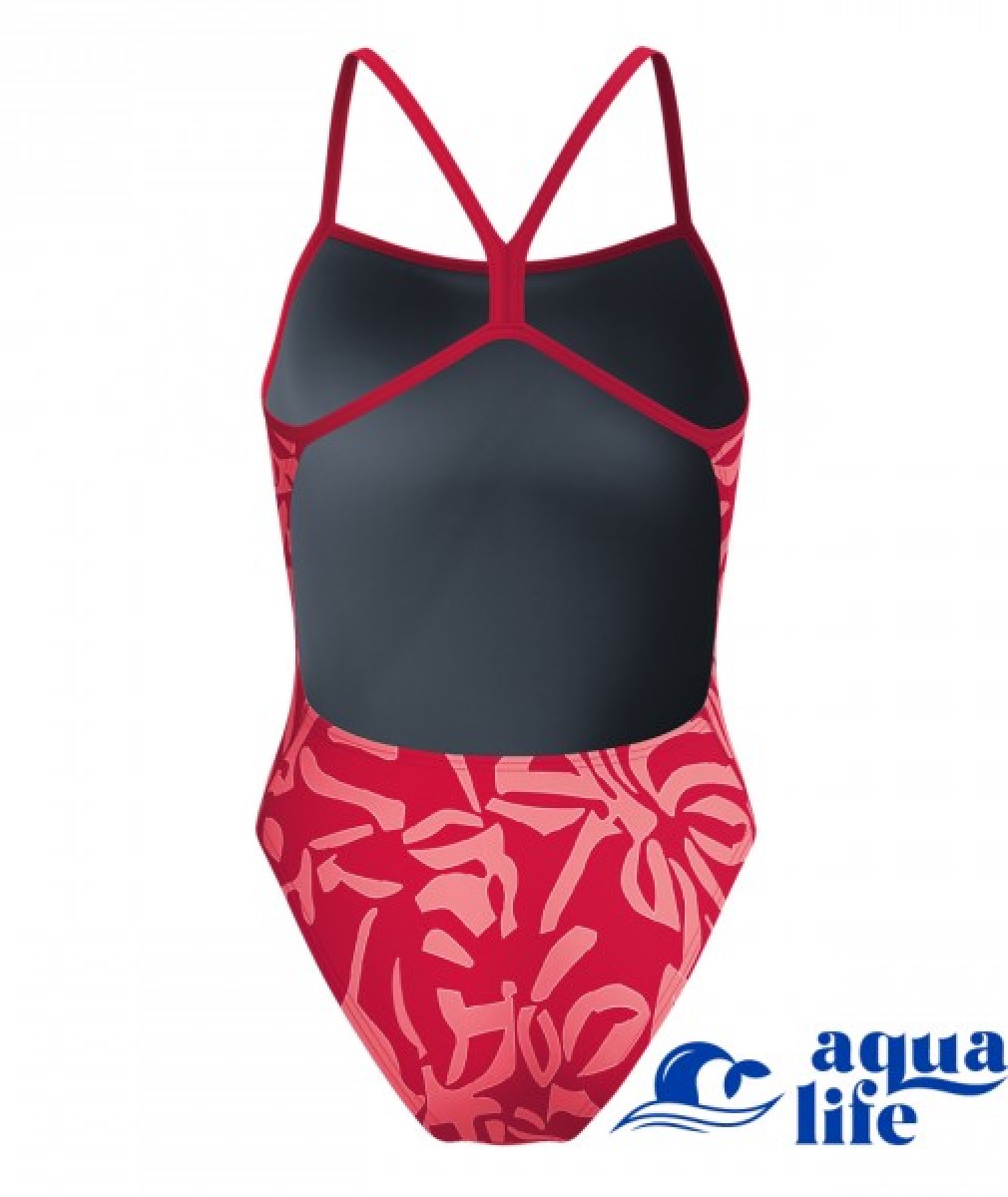 жіночий купальник FL PRINTED V-BACK 2.0 AF red-orange Speedo зображення 4424 2