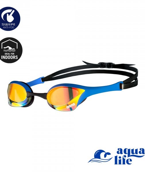 окуляри для плавання Arena Cobra Ultra Swipe Mirror 002507-370 Yellow Copper-Blue 605
