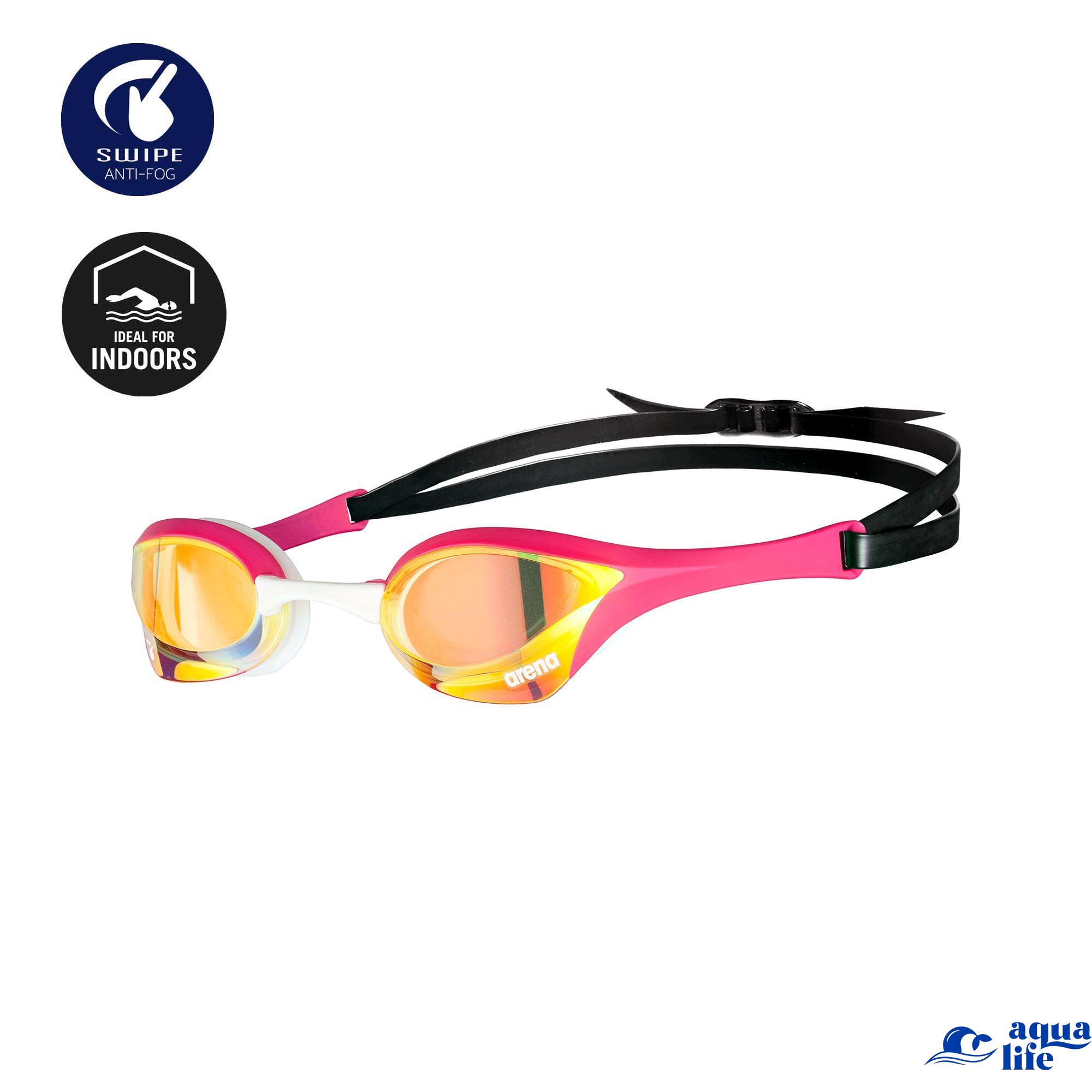 очки для плавания Cobra Ultra Swipe Mirror 002507-390 Yellow Copper-Pink Arena картинка 606 1