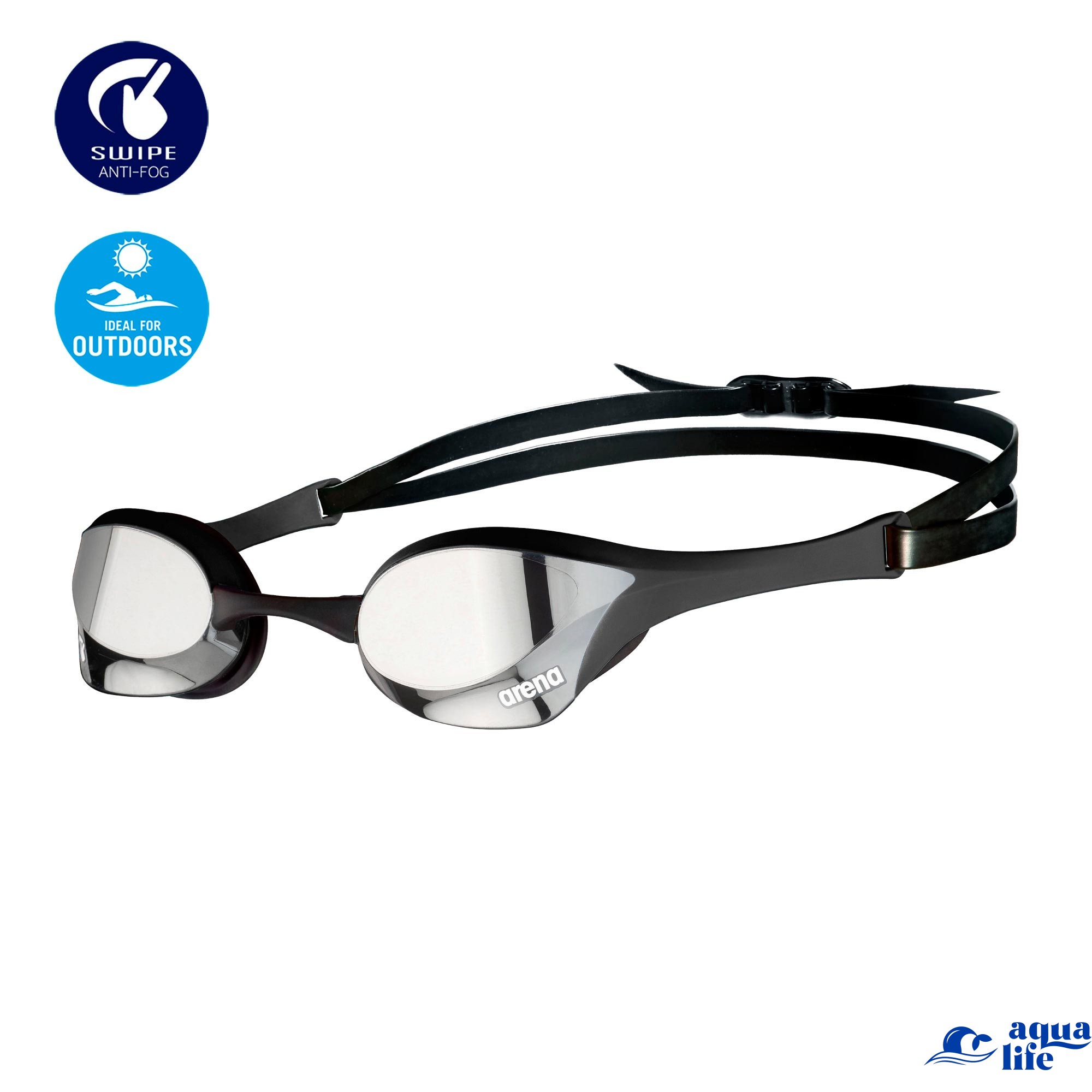 окуляри для плавання Cobra Ultra Swipe Mirror 002507-550 Silver-Black Arena зображення 612 1