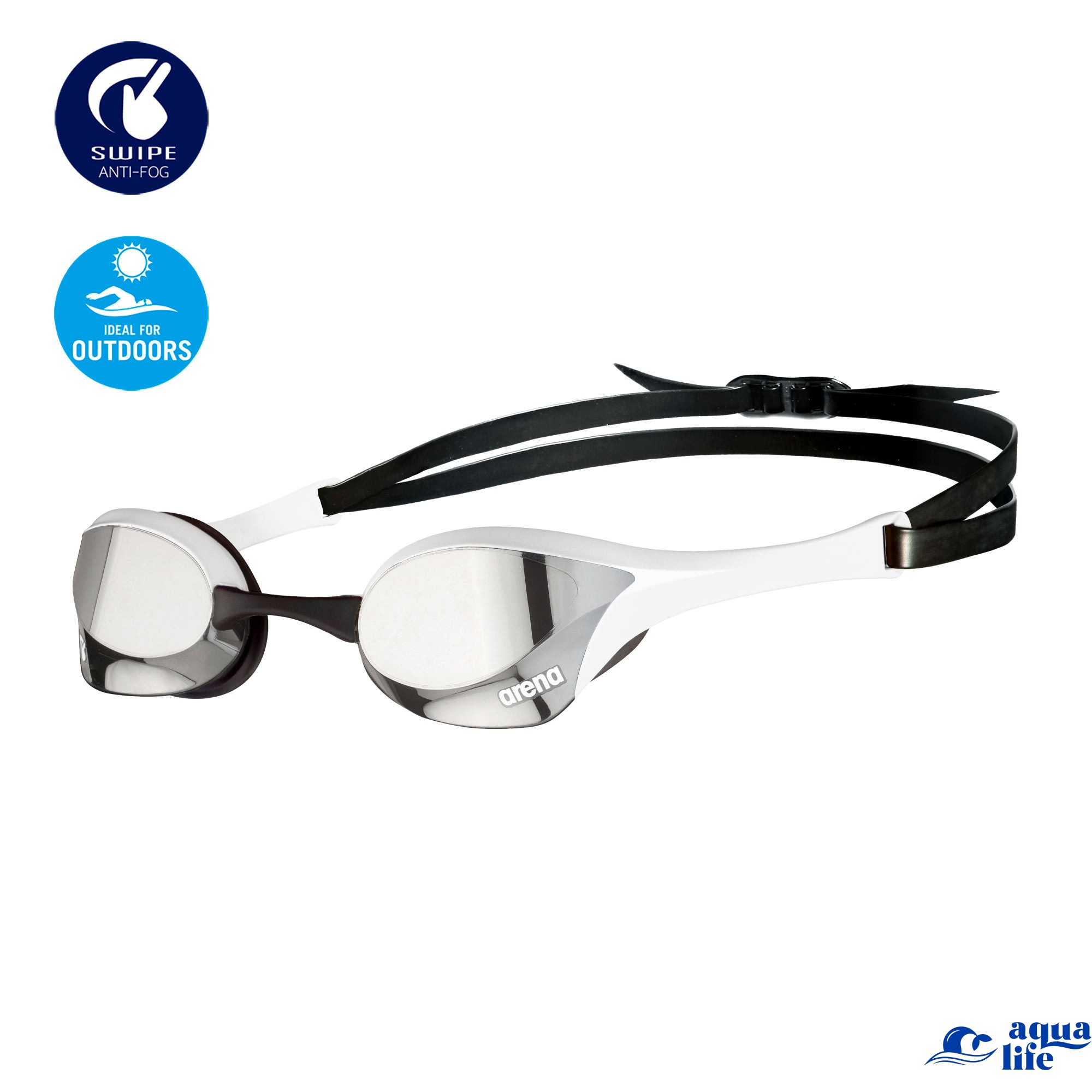 окуляри для плавання Cobra Ultra Swipe Mirror 002507-510 Silver-White Arena зображення 613 1