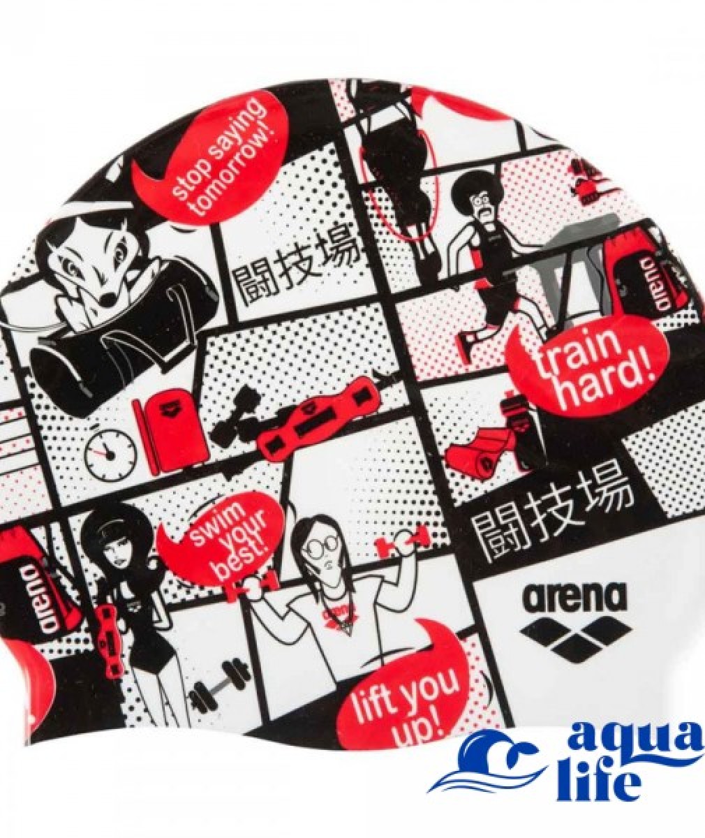 Arena шапочка Print II Silicone Cap - Comics Race Red картинка 776 шапочка Print II Silicone Cap - Comics Race Red Arena картинка 776