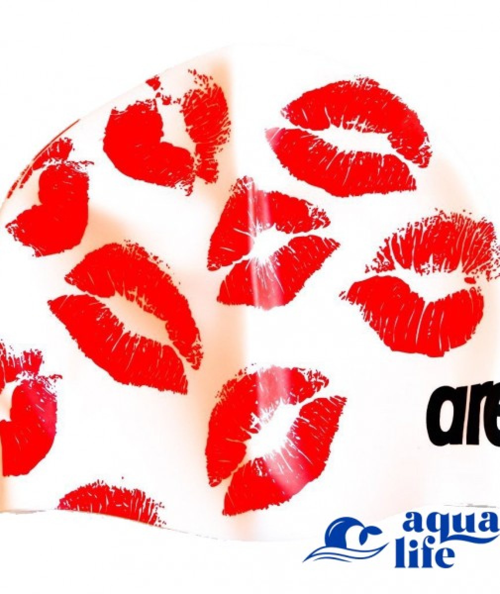 шапочка Poolish Moulded - Kisses White-red Arena зображення 801 3